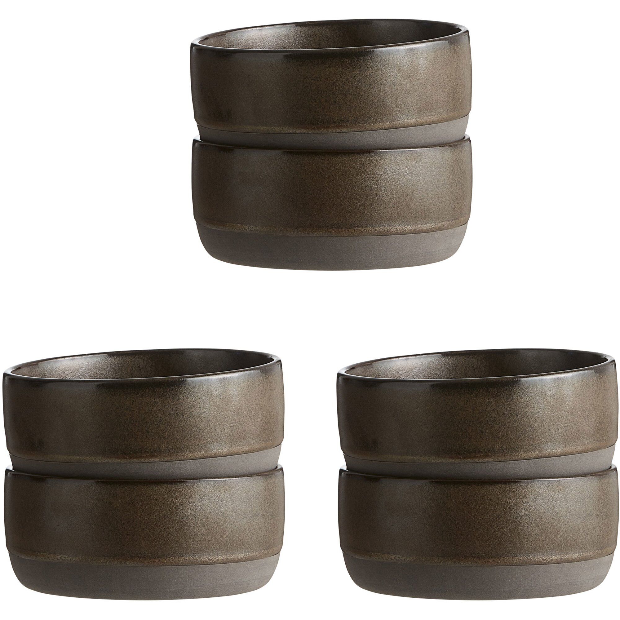 Metallic Brune Skåle - 6 Stk. til Black Friday!