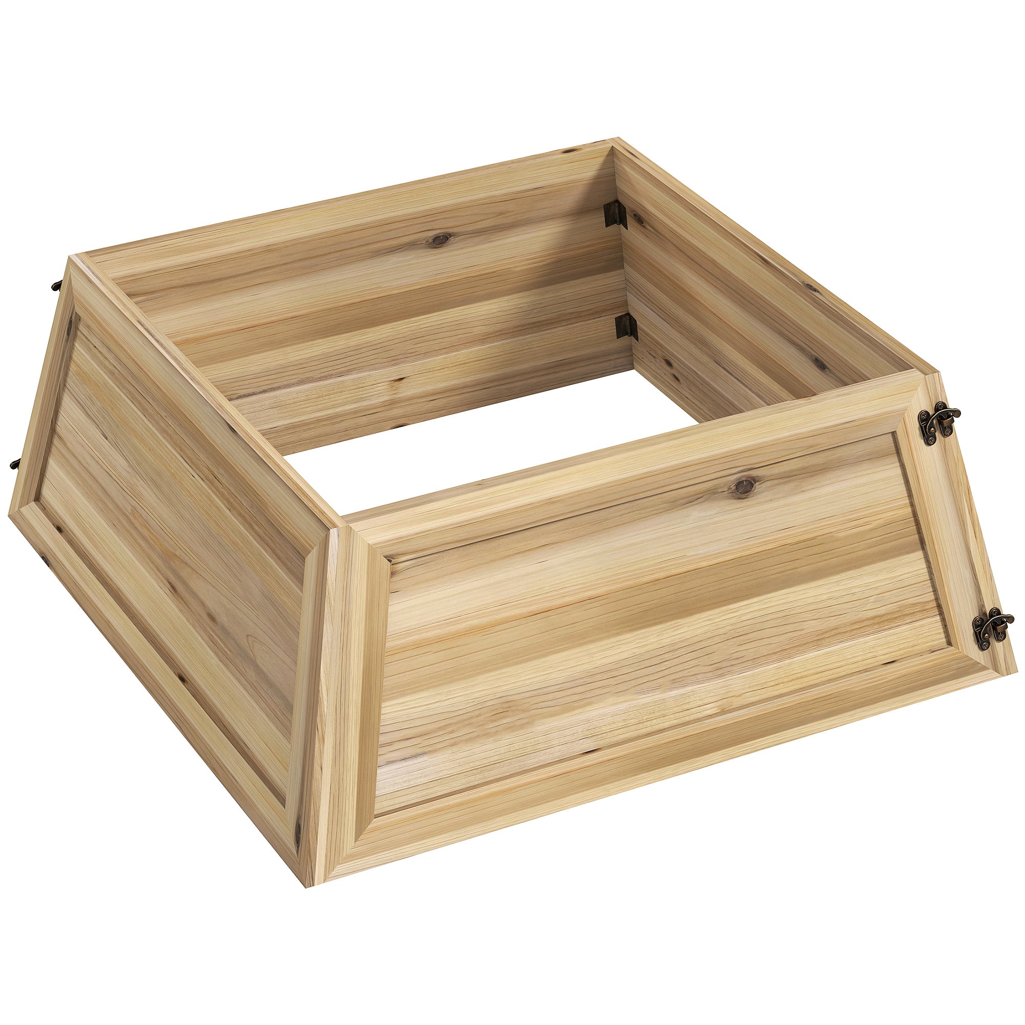 Juletræsskørt 65 X 65 Cm Juletræskrave Lavet Af Fyrretræ, Naturtræ Black Friday Aosom Tilbud