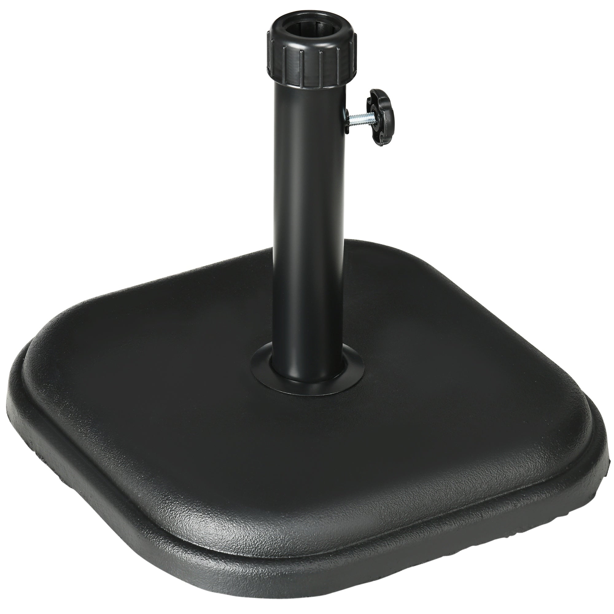 Beton Parasolfod, 11 Kg, Firkantet, Til Parasoller Med En Rørdiameter På 32 38 Mm, Sort Black Friday Aosom Tilbud