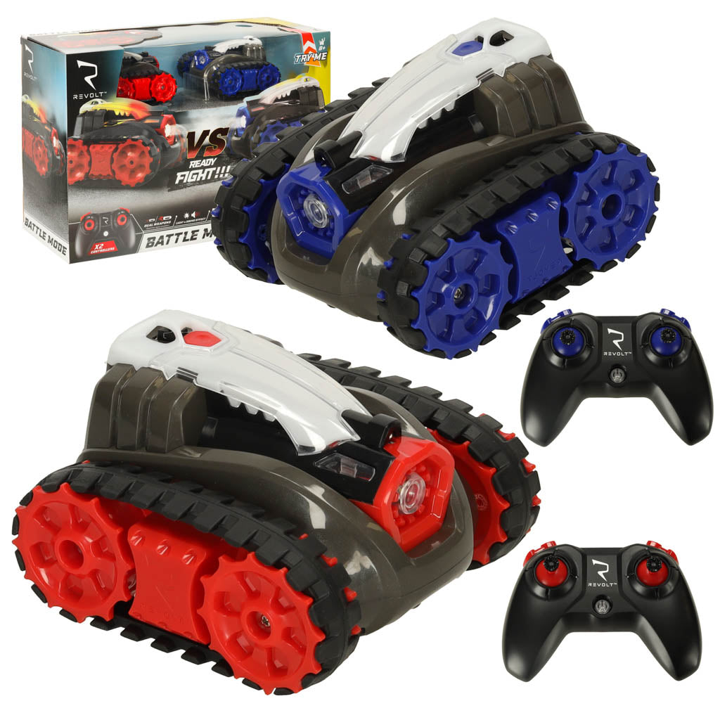 Rc Revolt Battle Fjernbetjent Bil Kamptilstand Lydlys 2 Pak Black Friday Ikonka Tilbud