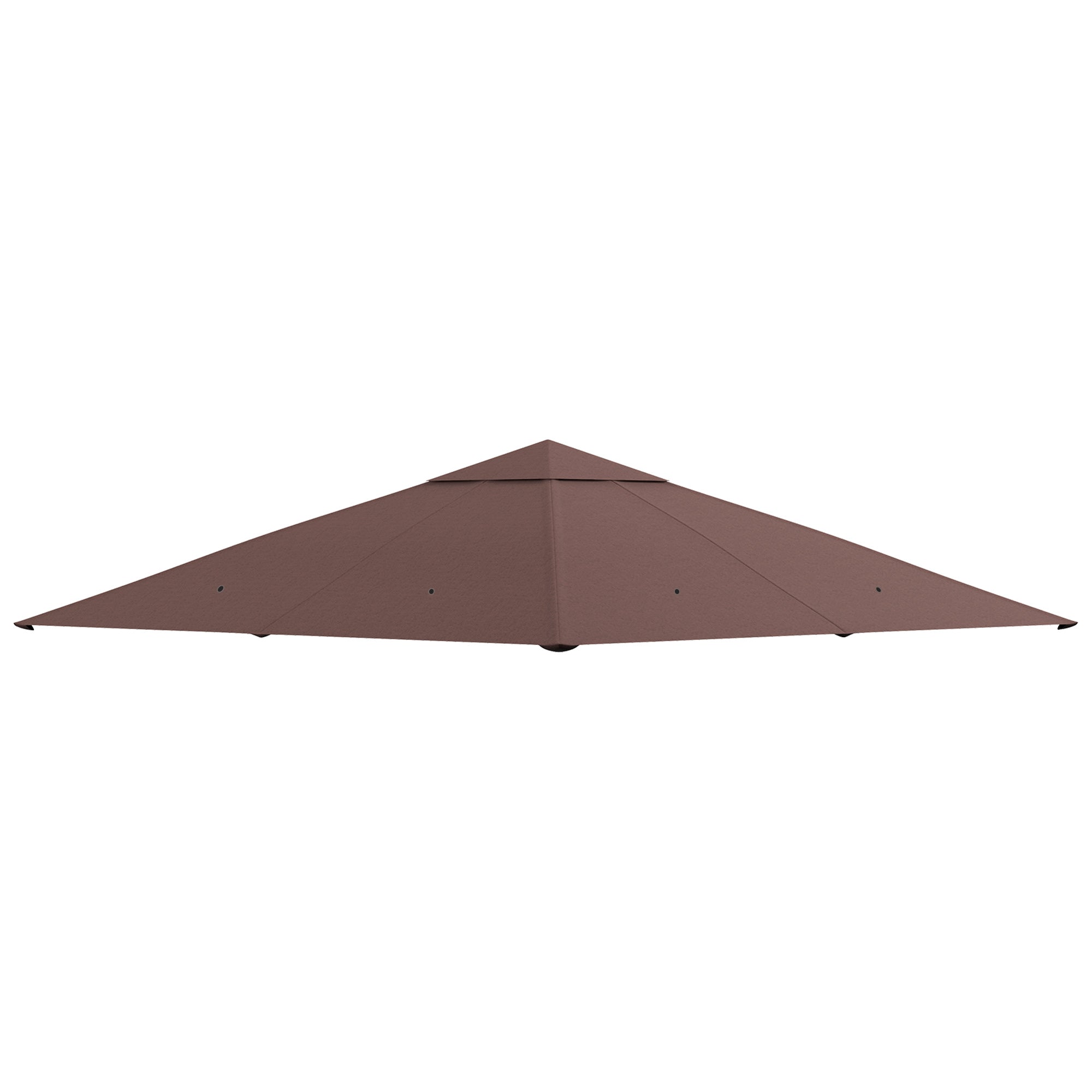 Udskiftningstag Til Havepavillon, Polyester, 2,98 X 2,95 M, Kaffe Black Friday Aosom Tilbud