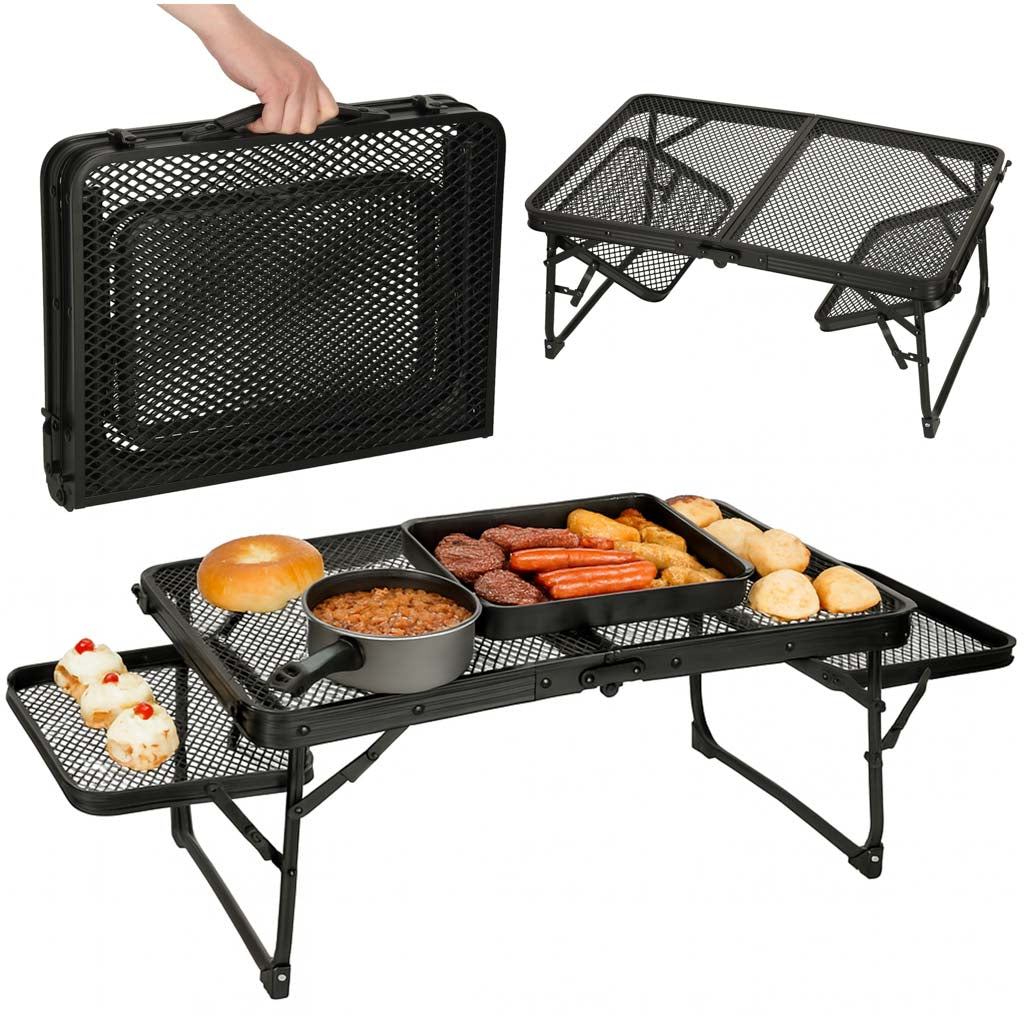 Luaro Rejsebord Camping Catering Klapbord 87 X 60 X 40 X 27 Cm Black Friday Ikonka Tilbud