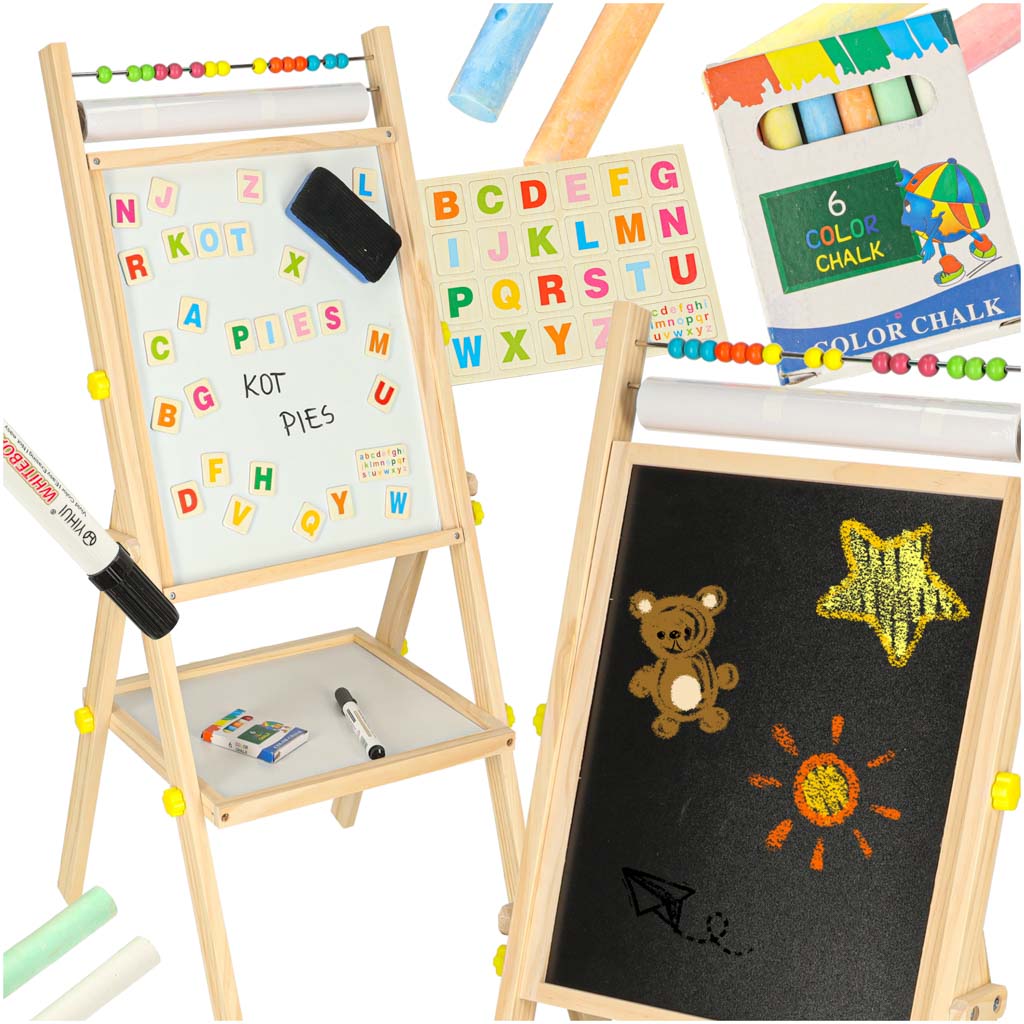 Magnetisk Tavle Abacus Papir Kridtbogstaver Gratis Black Friday Ikonka Tilbud