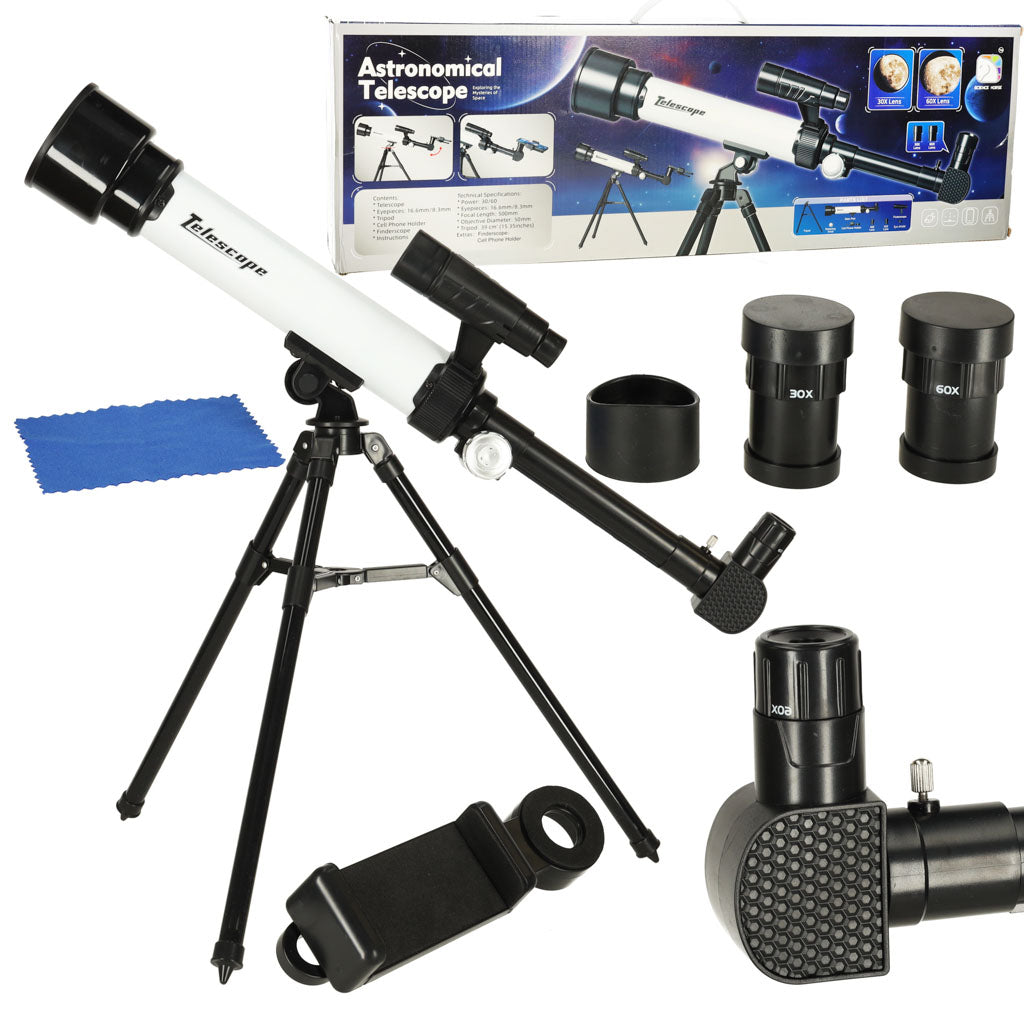 Astronomisk Teleskop, Pædagogisk Teleskop For Børn På Stativ Black Friday Ikonka Tilbud