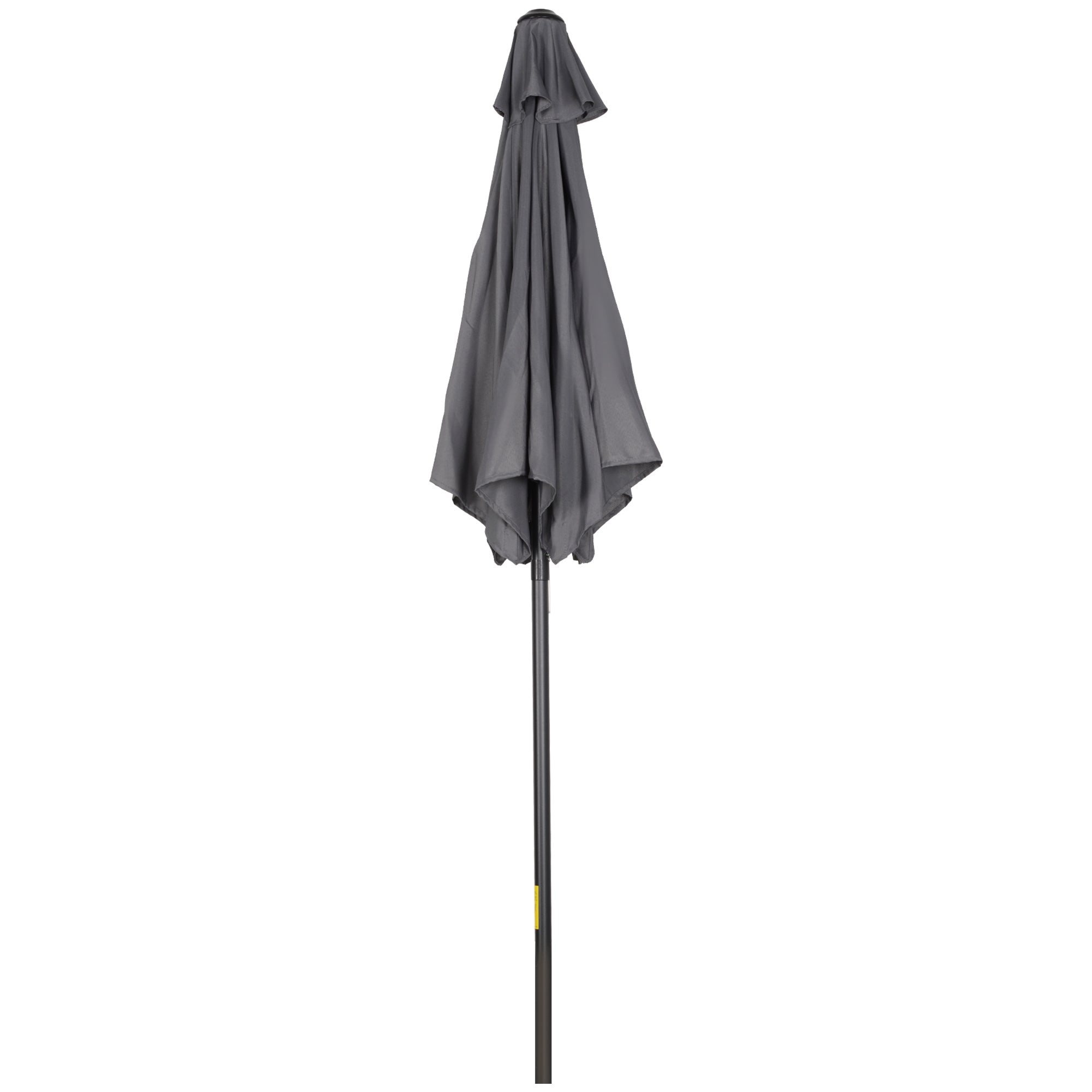 Parasol ø196 Cm, Sekskantet Balkonparasol Til Strand, Balkon, Have, Mørkegrå Black Friday Aosom Tilbud