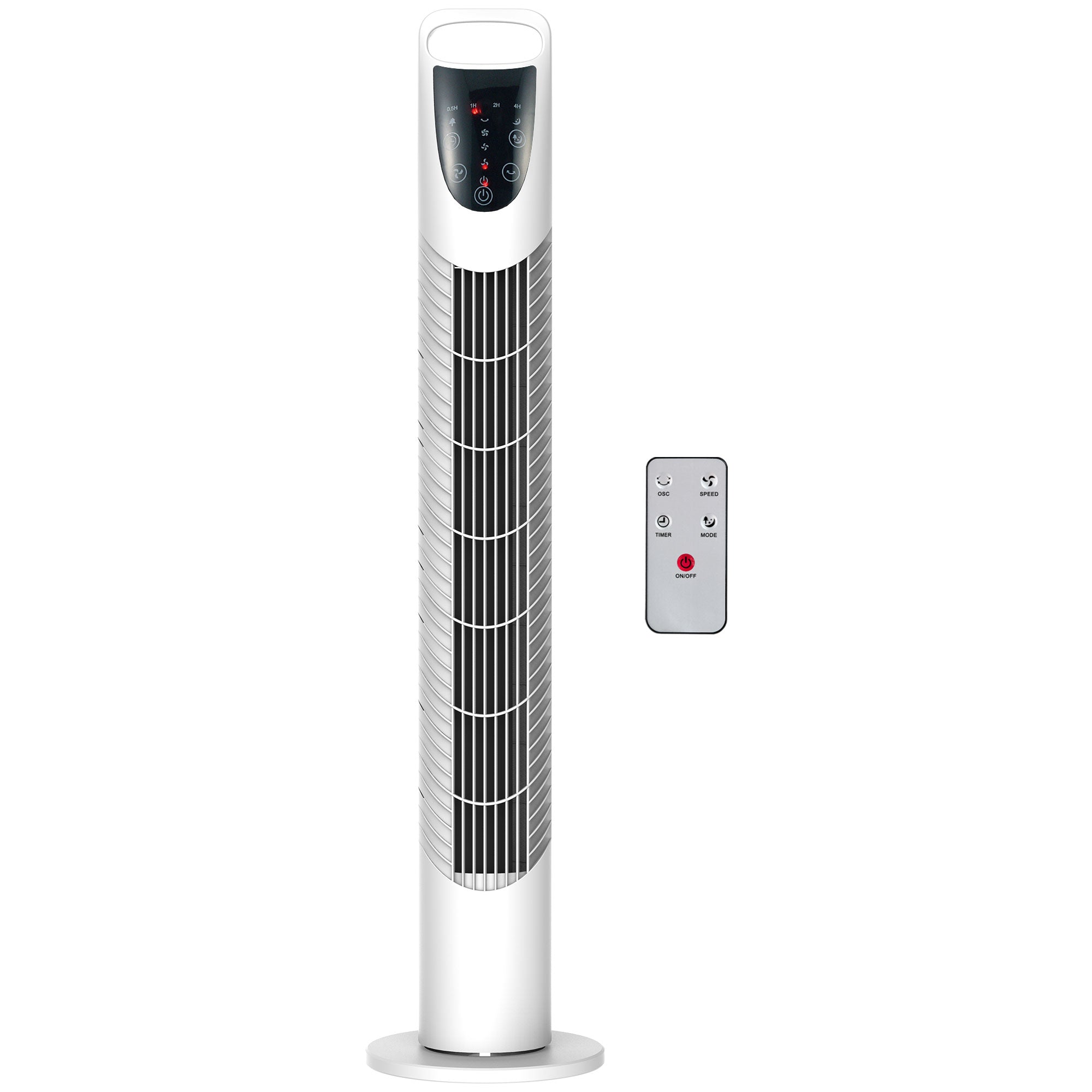 Tårnventilator, 3 Tilstande, Stille Drift, Timer, Fjernbetjening, 18x78,5 Cm, Hvid Black Friday Aosom Tilbud