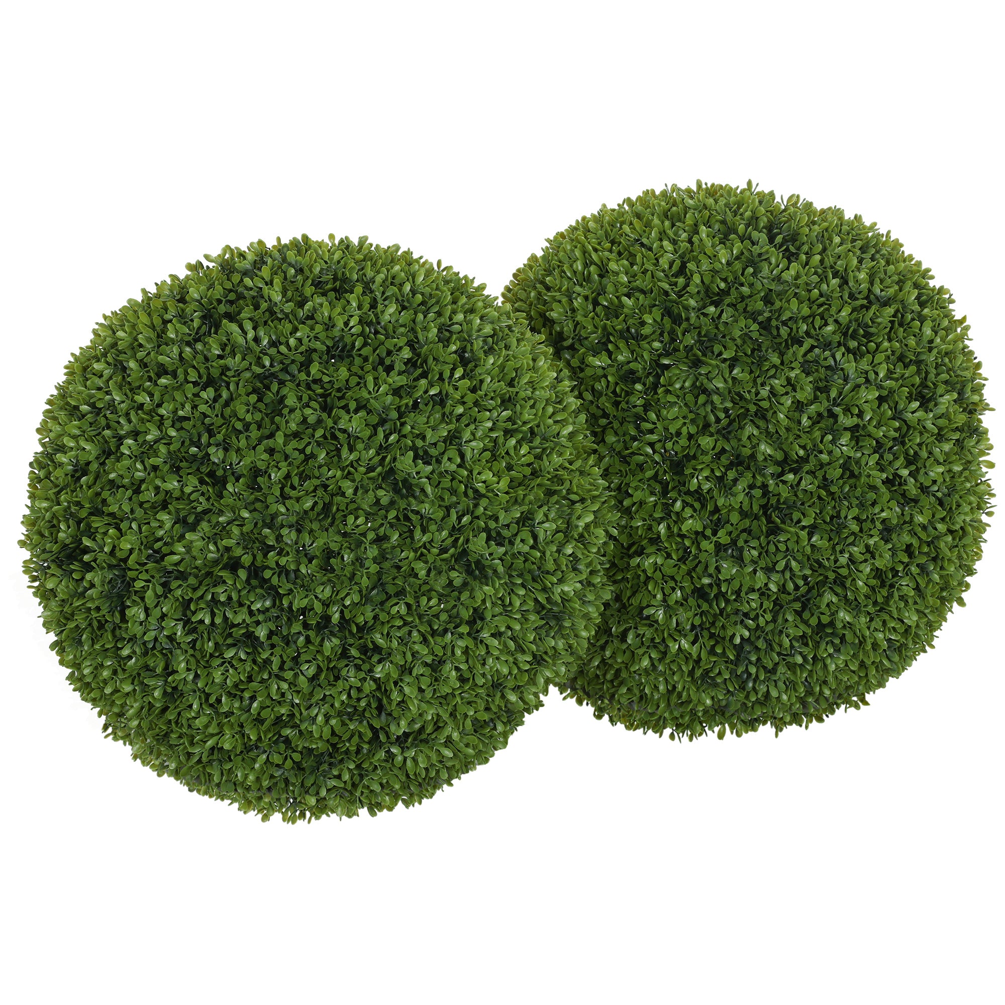 Sæt Med 2 Buksbomkugler, Kunstige Planter, Stueplanter Med Uv Beskyttelse, Dekorative Planter, Til Indendørs Og Udendørs Brug, Grøn Black Friday Aosom Tilbud