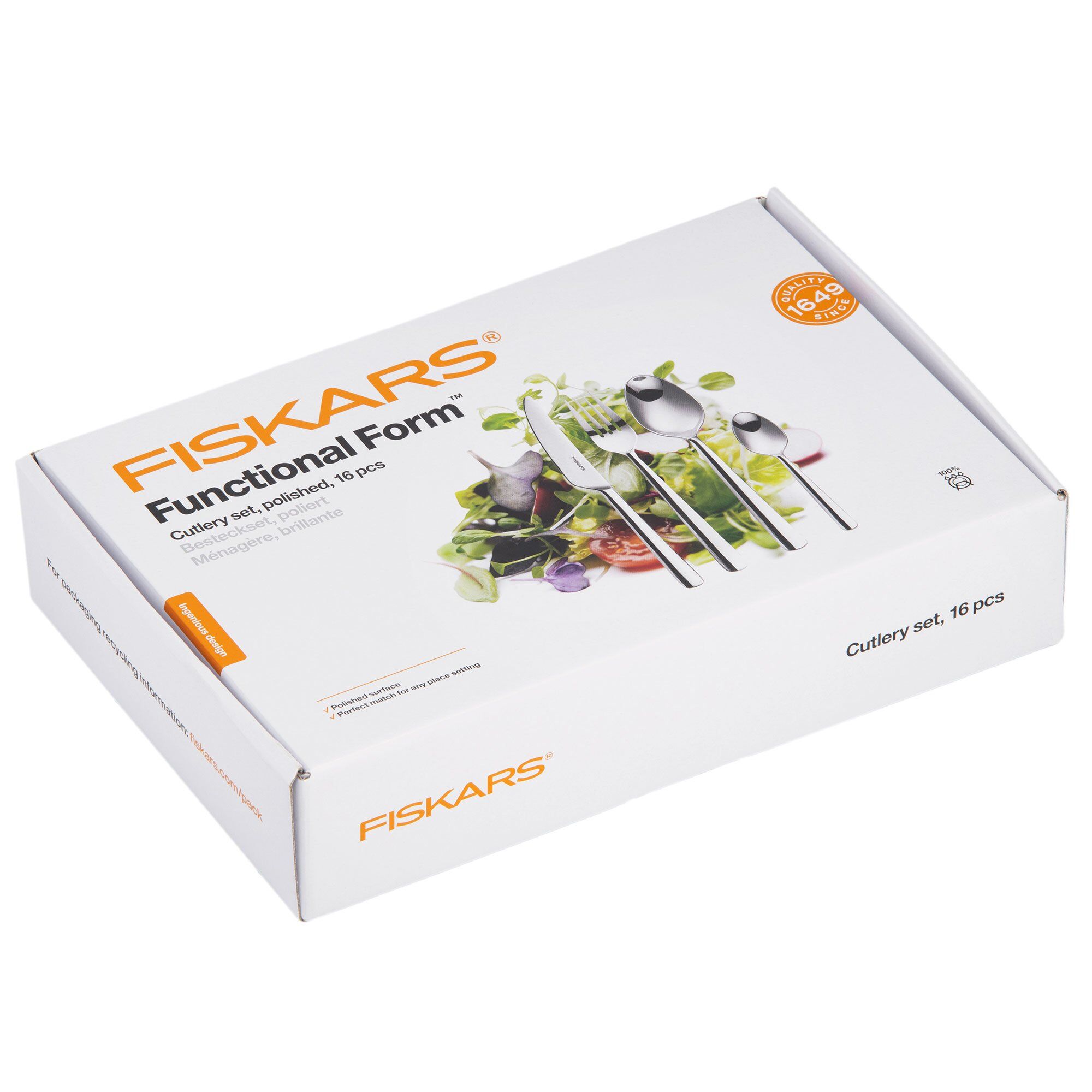 Functional Form Bestiksæt 16 Delar, Blank Black Friday Fiskars Tilbud