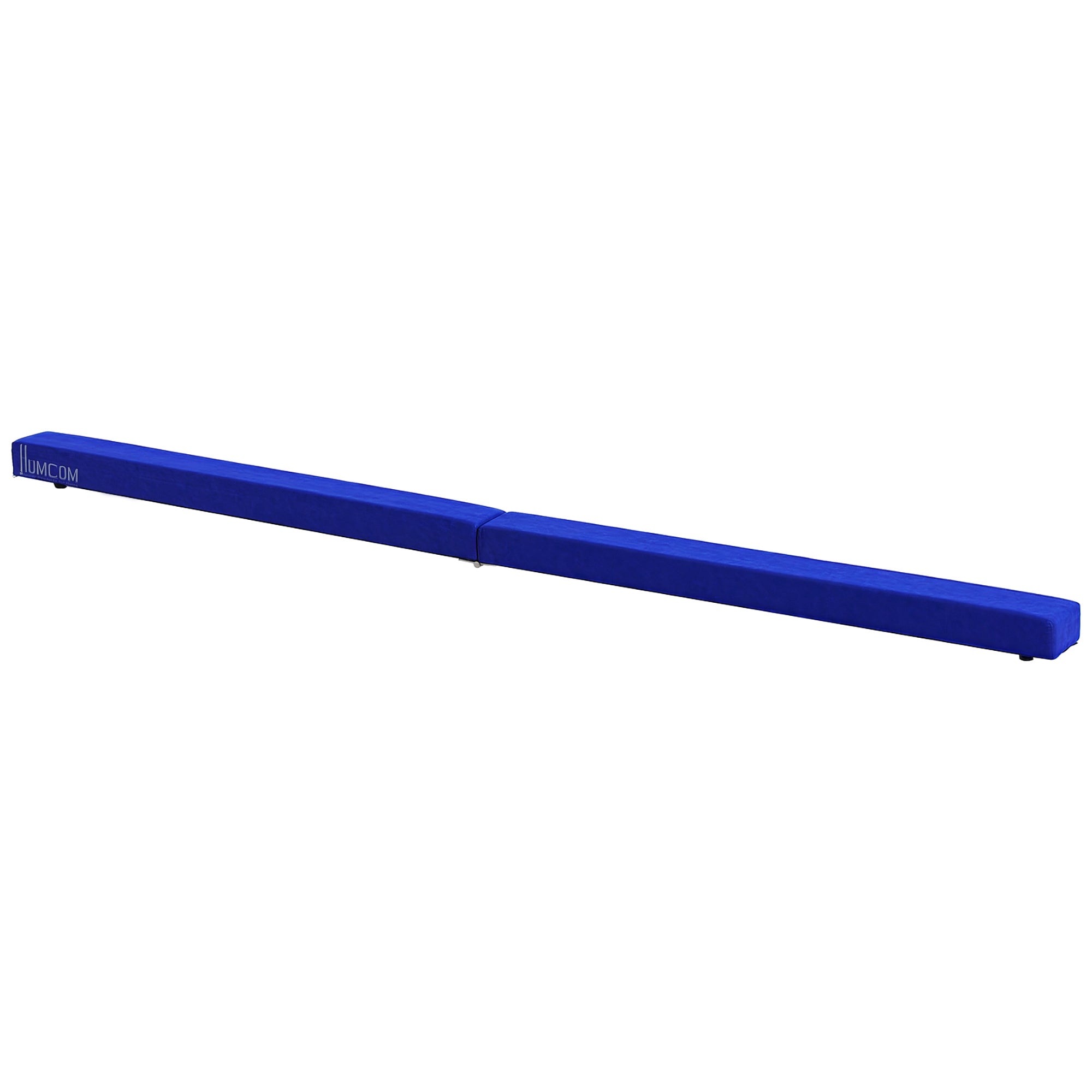 Sammenklappelig Balancebom, Skridsikker, Ruskindsbetræk, Holdbart Træ, 210 X 10 X 6,5 Cm, Blå Black Friday Aosom Tilbud