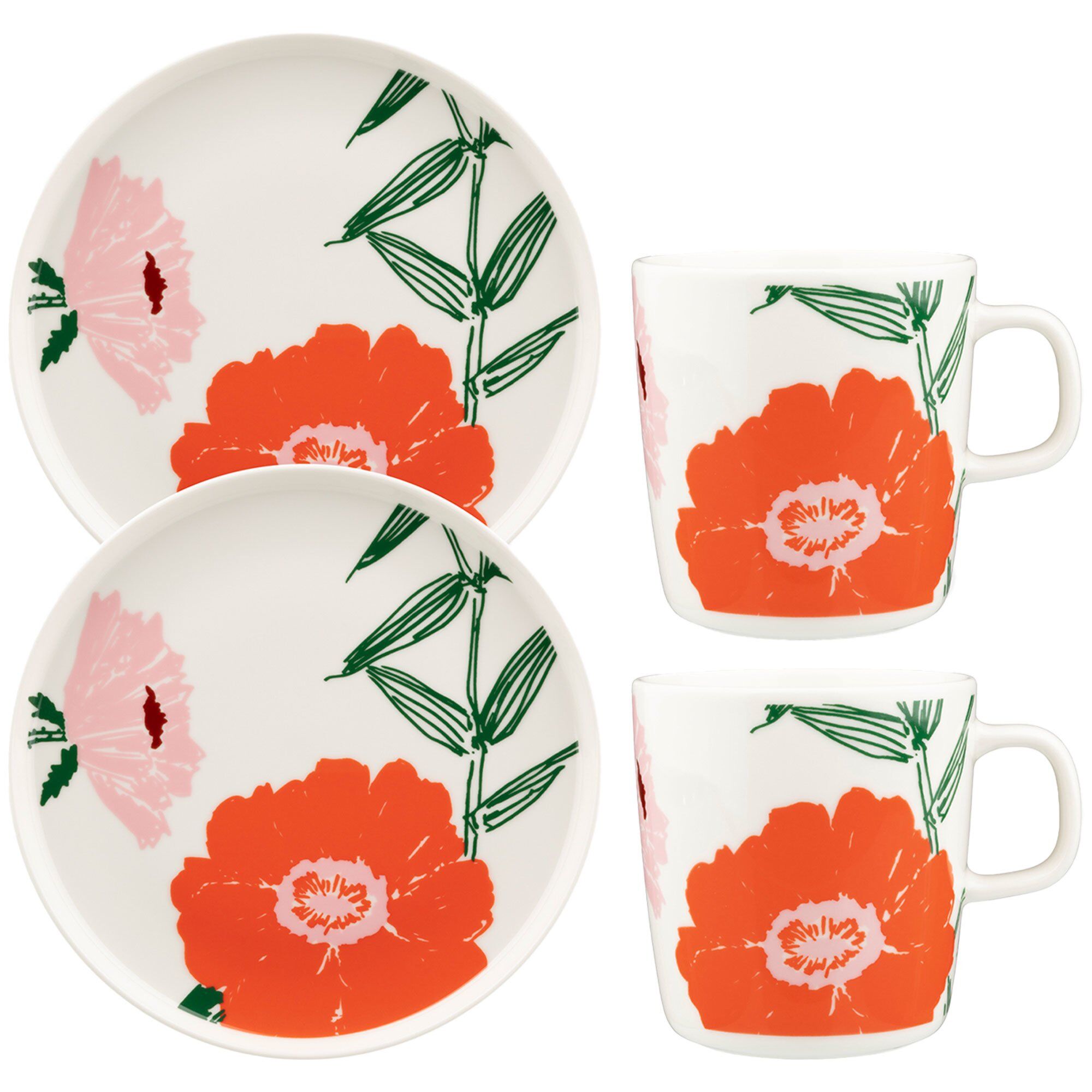 Puutarhakutsut Morgenmadssæt, 4 Dele Black Friday Marimekko Tilbud