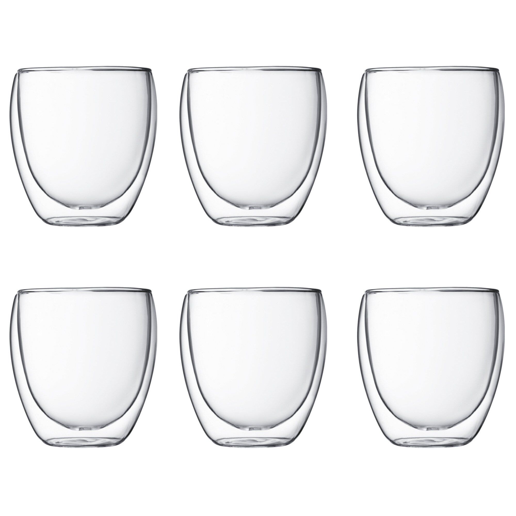 Pavina Dobbeltvægget Glas 0,25 L, 6 Stk. Black Friday Bodum Tilbud