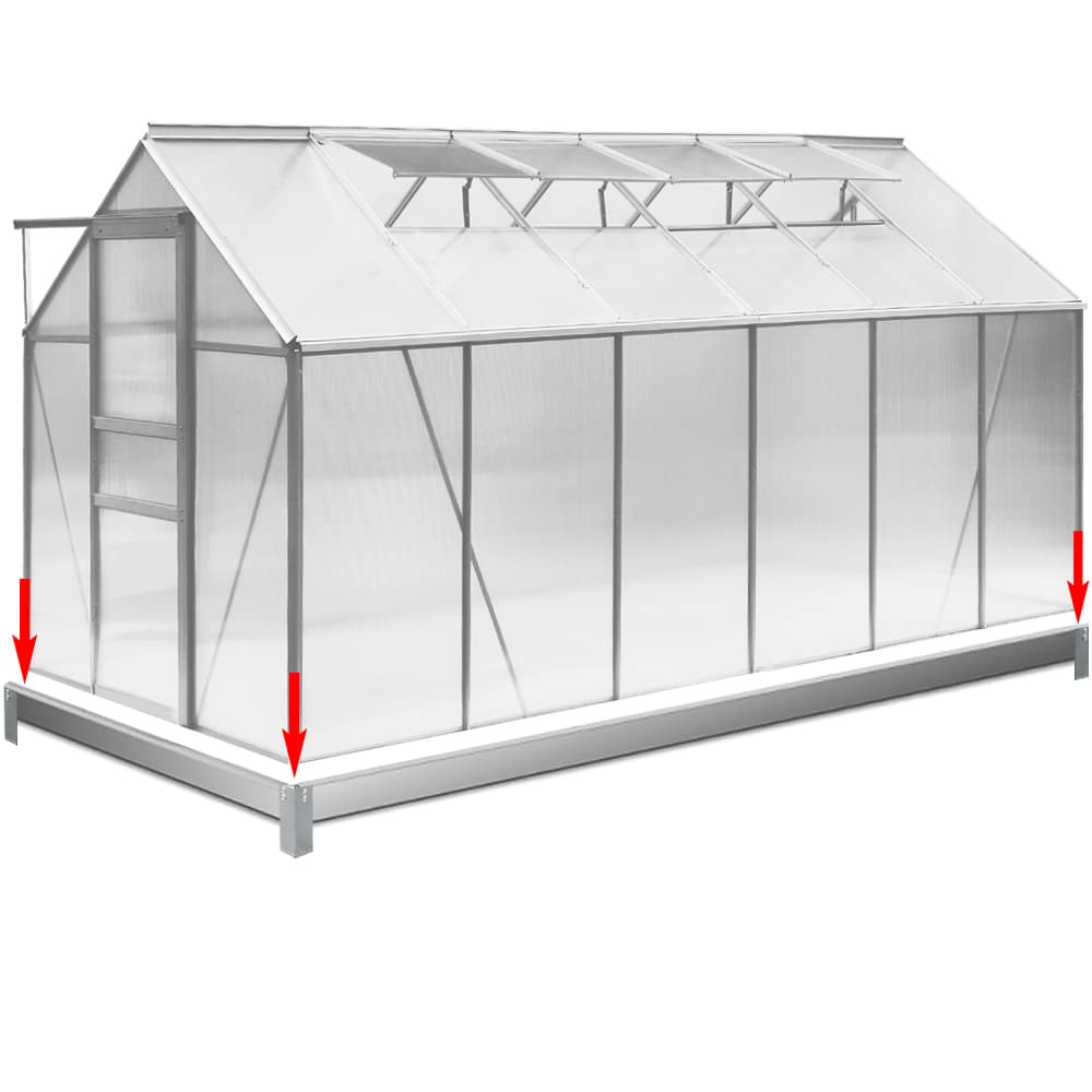 Galvaniseret Stålfundament 380x190x12cm – Black Friday Tilbud!
