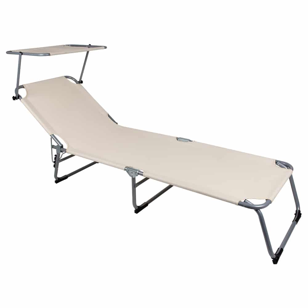 Solseng Hawaii Beige Aluminium 195x60x30cm Black Friday Deuba Tilbud
