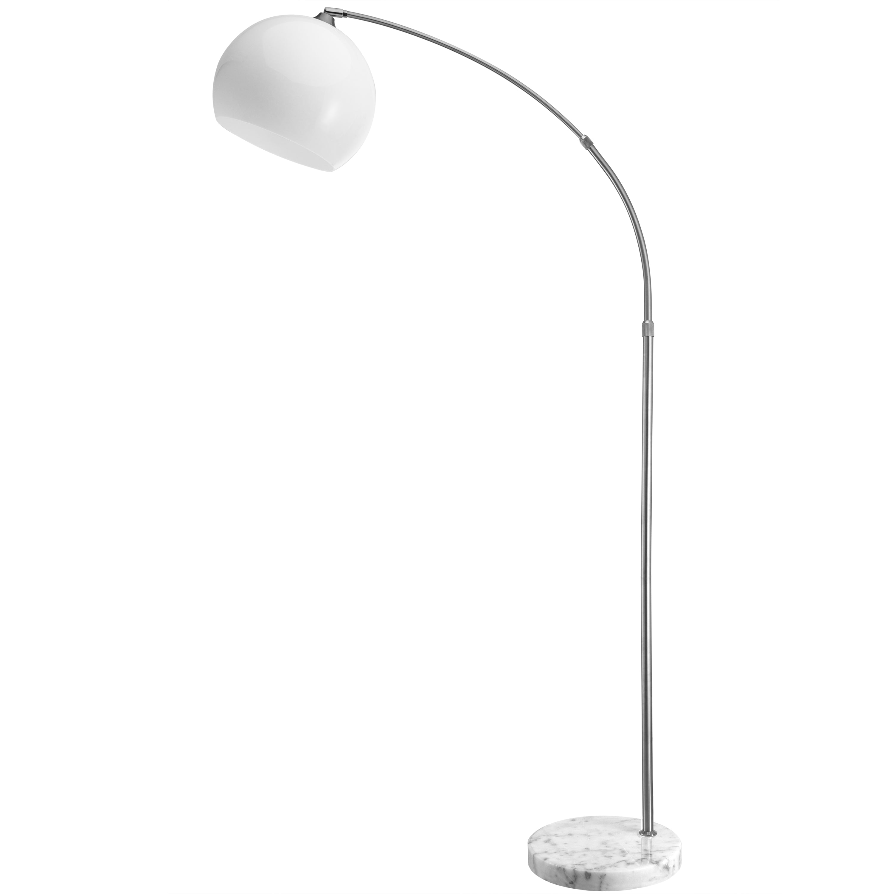 Gulvlampe, Højdejusterbar 190 210 Cm, Drejelig Marmorfod Med Fodkontakt Black Friday Deuba Tilbud