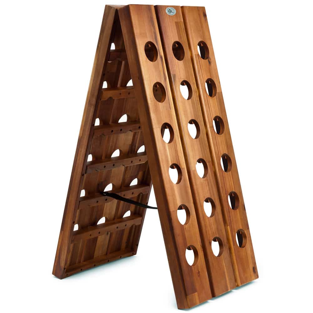 Vinreol I Akacietræ Til 36 Flasker, 87x39x55 Cm Black Friday Deuba Tilbud
