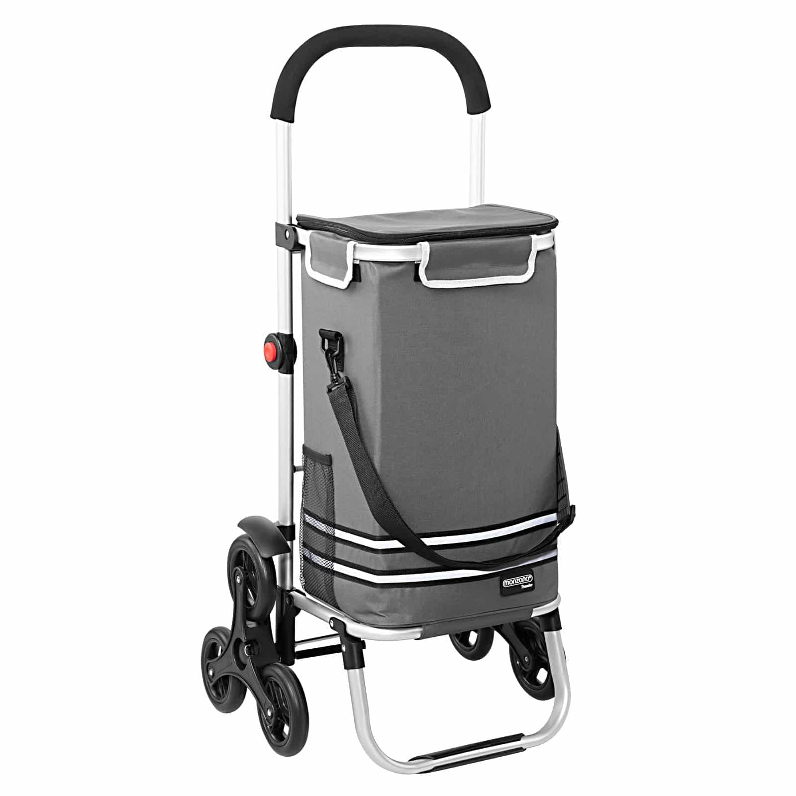 Indkøbsvogn, Trolley Der Kan Gå På Trapper, Grå Black Friday Deuba Tilbud