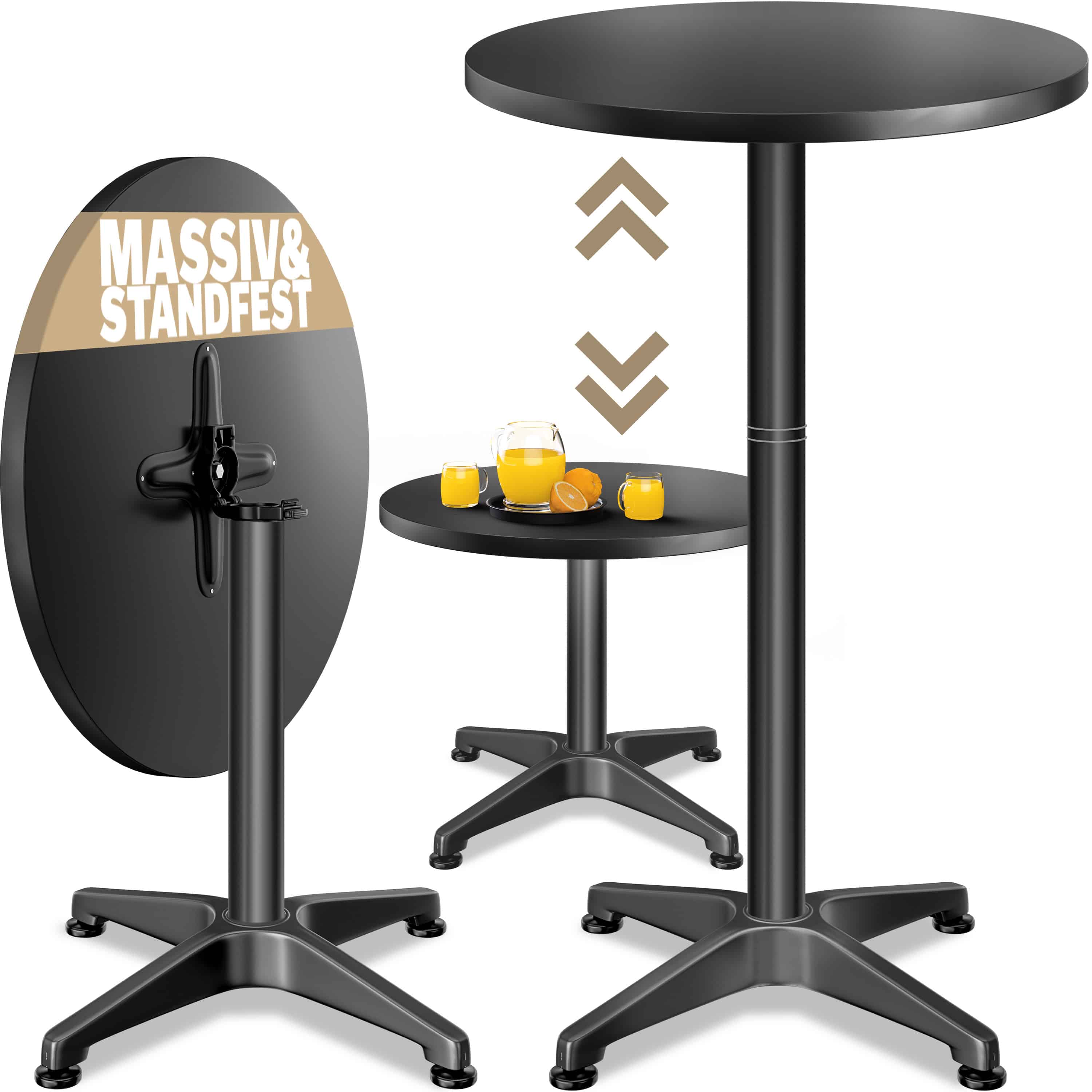 Sammenklappeligt Rundt Aluminium Bord – Black Friday Tilbud!