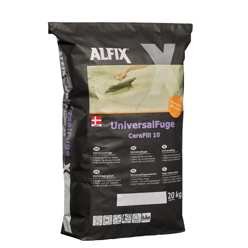 Cerafill 10  Colour Universalfuge Stålgrå 20kg Black Friday Alfix Tilbud