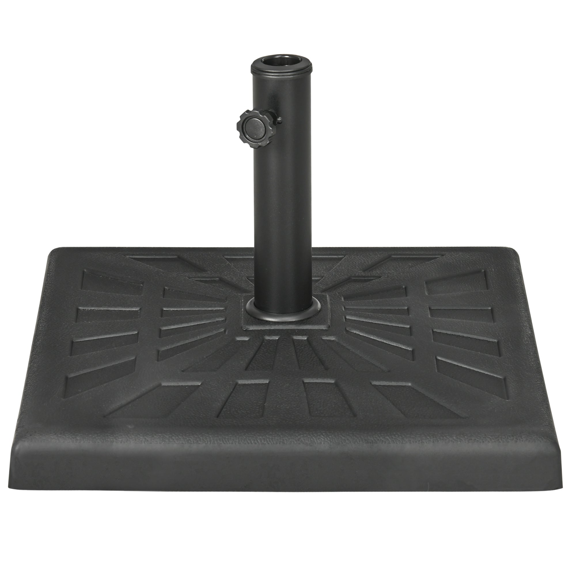 Parasolstativ, Parasolholder, Parasolfod, Vejrbestandig, 51 Cm X 51 Cm X 32h Cm, Sort Black Friday Aosom Tilbud