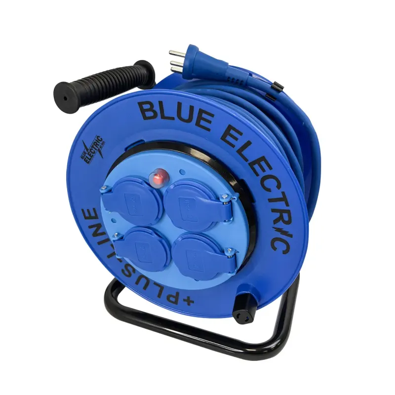 Kabeltromle +plusline   25 M   1940895 Black Friday Blue Electric Tilbud