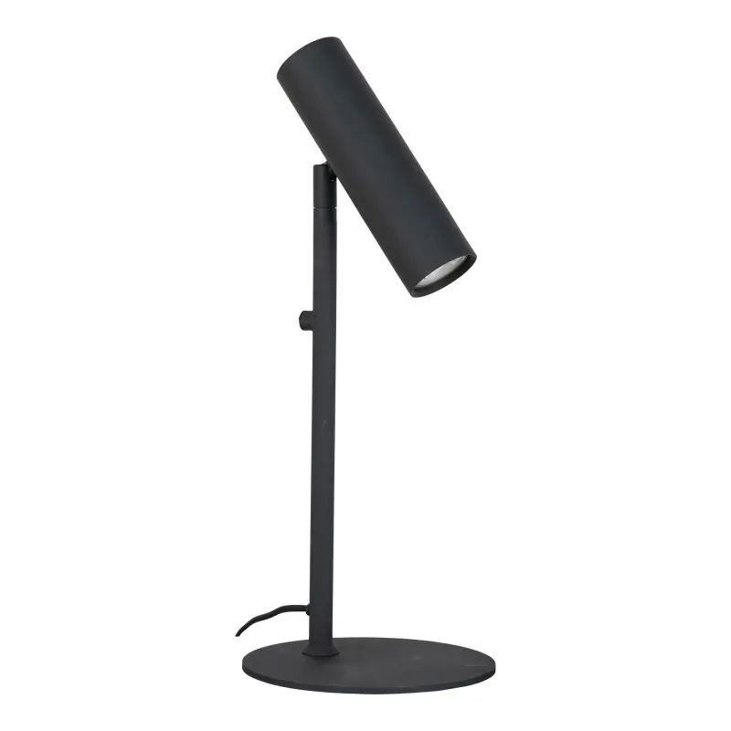 Bordlampe Lampe I Sort Med Stofledning På 200 Cm Pære: Gu10 5w Led Ip20   6409101 Black Friday Homeshop Tilbud