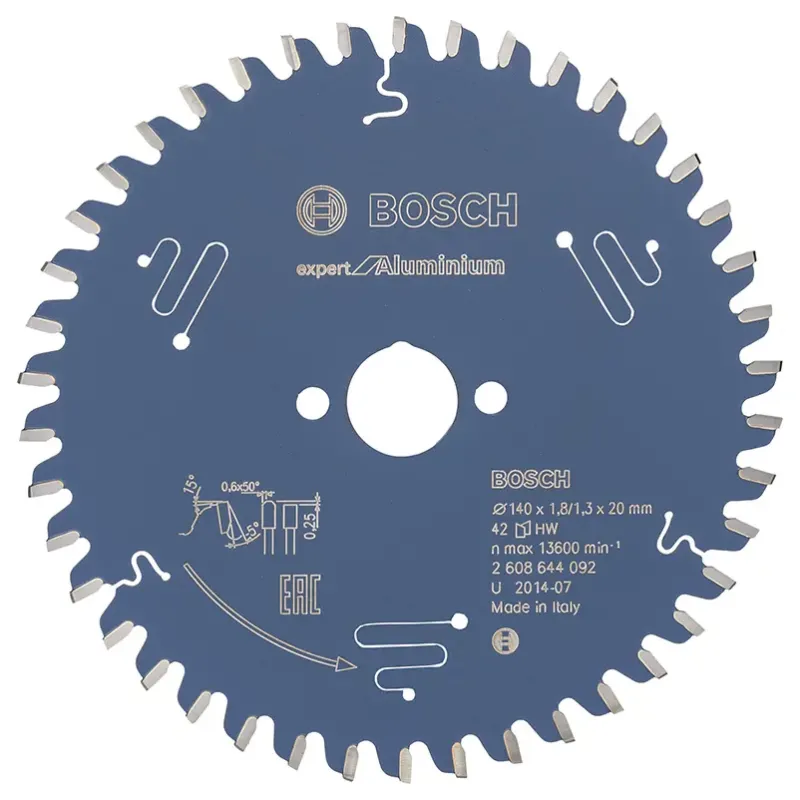 Rundsavsklinge 140x20x1.8mm 42t Exp Alu   2608644092 Black Friday Bosch Tilbud