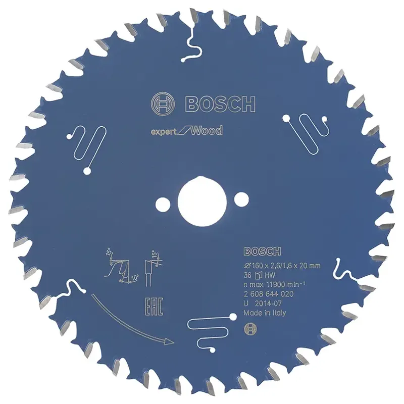 Rundsavsklinge 160x20x2.6mm 36t Exp Wood   2608644020 Black Friday Bosch Tilbud