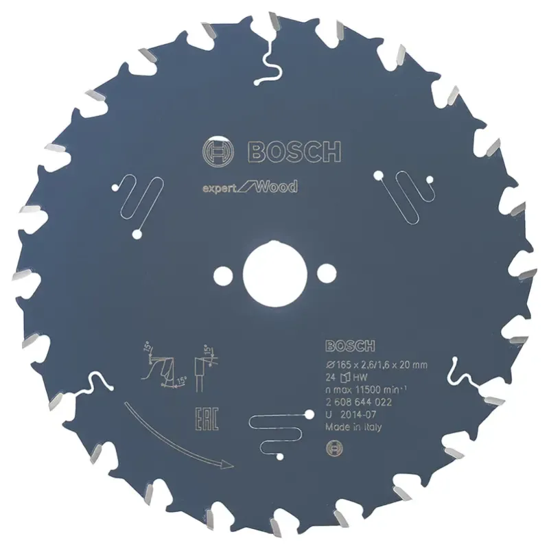Rundsavsklinge 165x20x2.6mm 24t Exp Wood   2608644022 Black Friday Bosch Tilbud