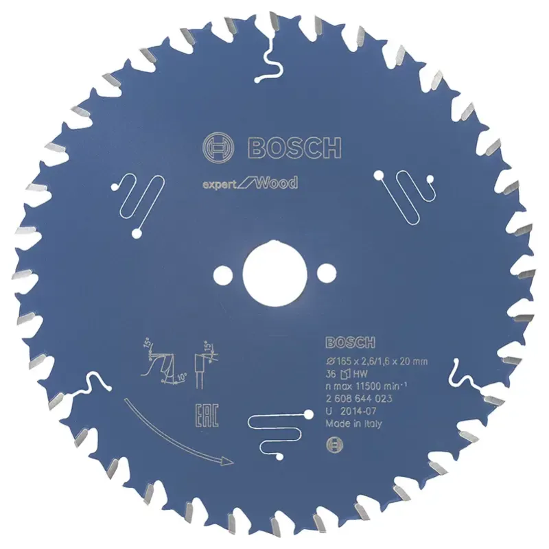 Rundsavsklinge 165x20x2.6mm 36t Exp Wood   2608644023 Black Friday Bosch Tilbud