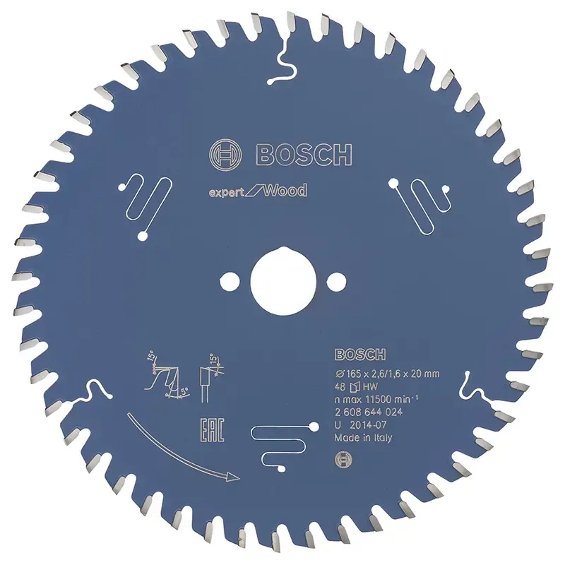 Rundsavsklinge 165x20x2.6mm 48t Exp Wood   2608644024 Black Friday Bosch Tilbud