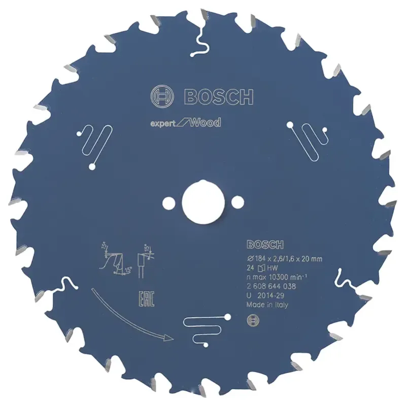 Rundsavsklinge 184x20x2.6mm 24t Exp Wood   2608644038 Black Friday Bosch Tilbud