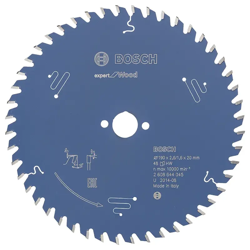 Rundsavsklinge 190x20x2.6mm 48t Exp Wood   2608644045 Black Friday Bosch Tilbud