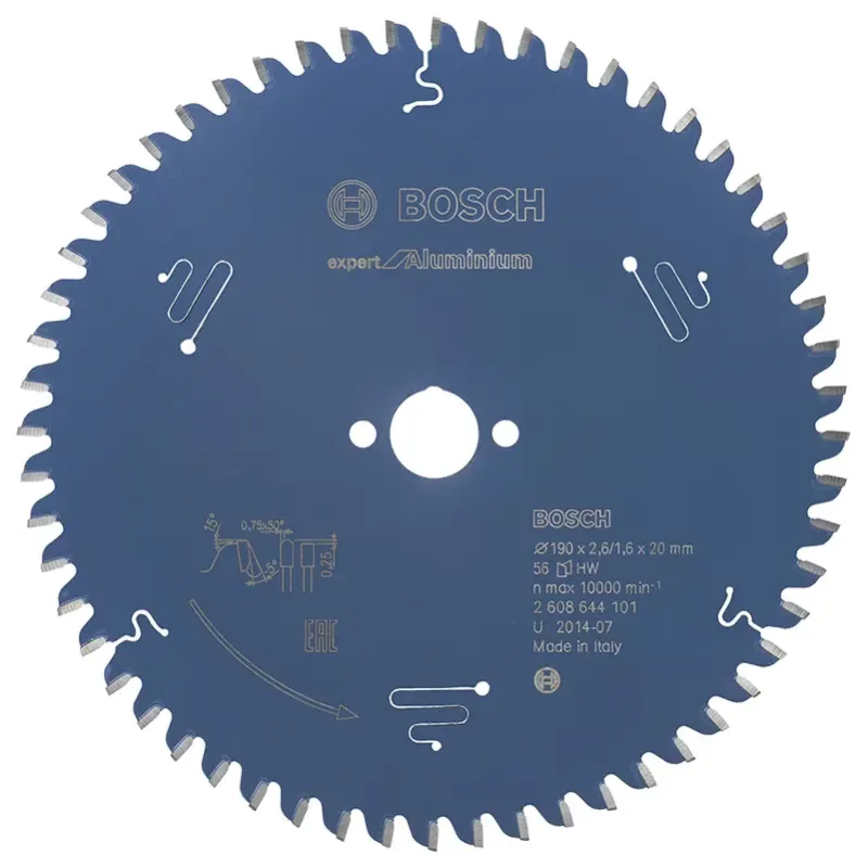 Rundsavsklinge 190x20x2.6mm 56t Exp Alu   2608644101 Black Friday Bosch Tilbud