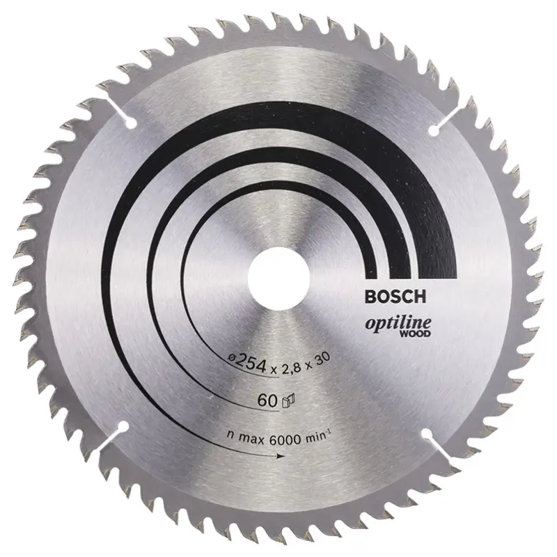 Rundsavsklinge 254x30mm 60t 20gr Træ   2608640444 Black Friday Bosch Tilbud