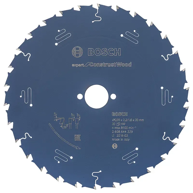 Rundsavsklinge Construct 235x2,8x30 Mm 30 Tdr   2608644339 Black Friday Bosch Tilbud