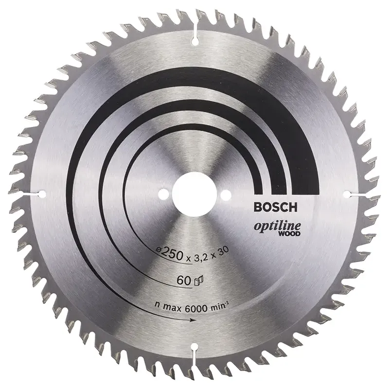 Rundsavsklinge. Stat.kw 250x3,2x30 Mm 60 Tdr   2608640665 Black Friday Bosch Tilbud