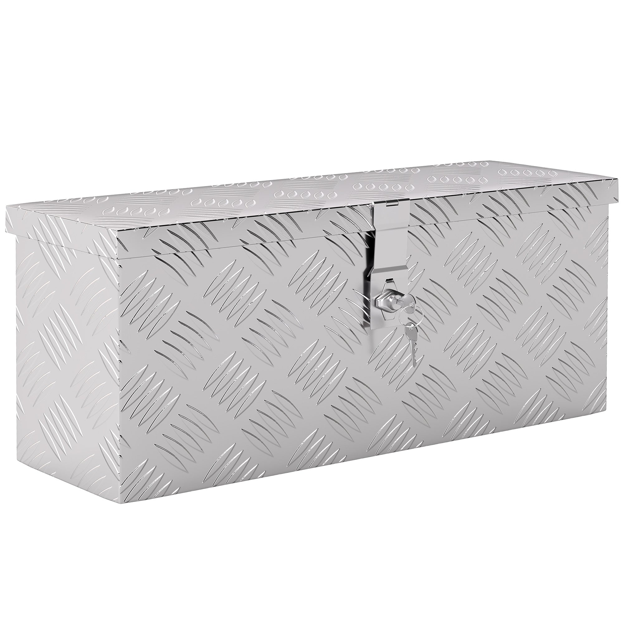 Udstyrskasse Opbevaringskasse Af Aluminium Med Lås Og Nøgler, 50 X 15,5 X 20,5 Cm Black Friday Aosom Tilbud