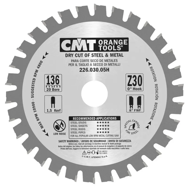 Klinge 136x1,5x20 Z30 Dry Cut   226.030.05h Black Friday Cmt Tilbud
