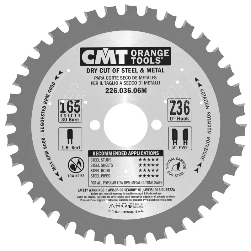 CMT 165x1,5x30 Z36 Dry Cut Klinge - Fantastisk Black Friday!