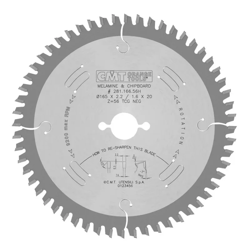 CMT Rundsavsklinge 165x2,2x20 Z56 – Fantastisk Tilbud!