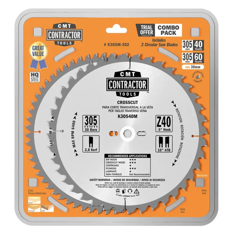 Klingesæt 305x30 Z40 60 W C   K305m X02 Black Friday Cmt Tilbud