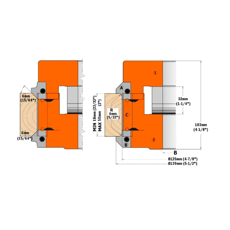 Radieplatte R4+45â° 2 Stk.     695.005.a4 Black Friday Cmt Tilbud