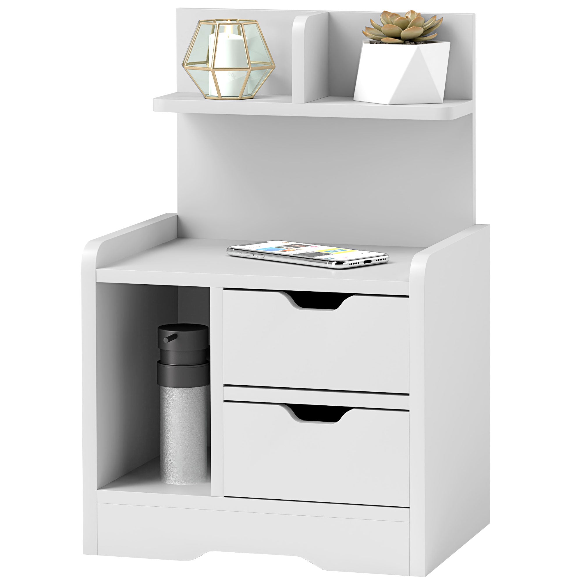 Elegant natbord med 2 skuffer – Fantastisk tilbud!