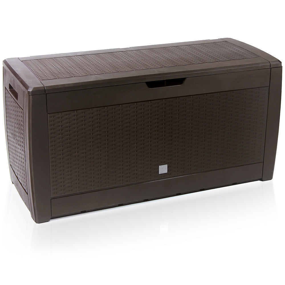 Haveopbevaringsboks Rato Brown Rattan Look 310l Black Friday Deuba Tilbud