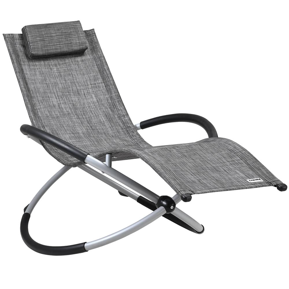 Relax Liggestol Naples Grå – Foldbar Black Friday Tilbud