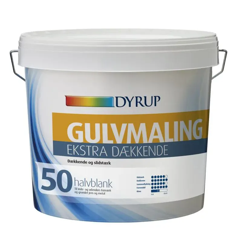 Gulvmaling Vand Ekstra Dækkende Hvid   4,5lt Black Friday Dyrup Tilbud