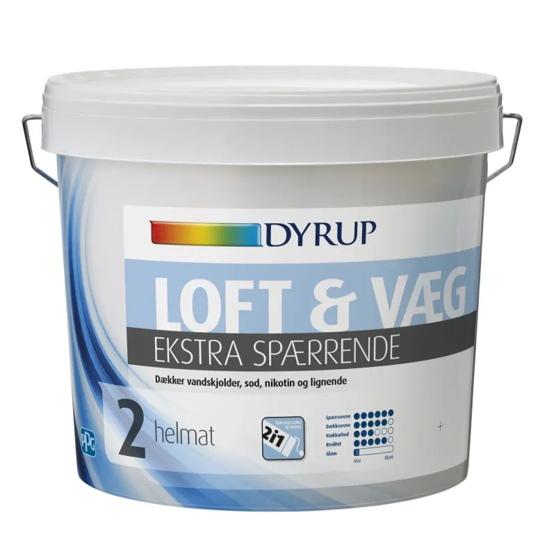 Væg & Loft 02 Ekstra Spærrende Hvid 4,5lt – Black Friday Tilbud