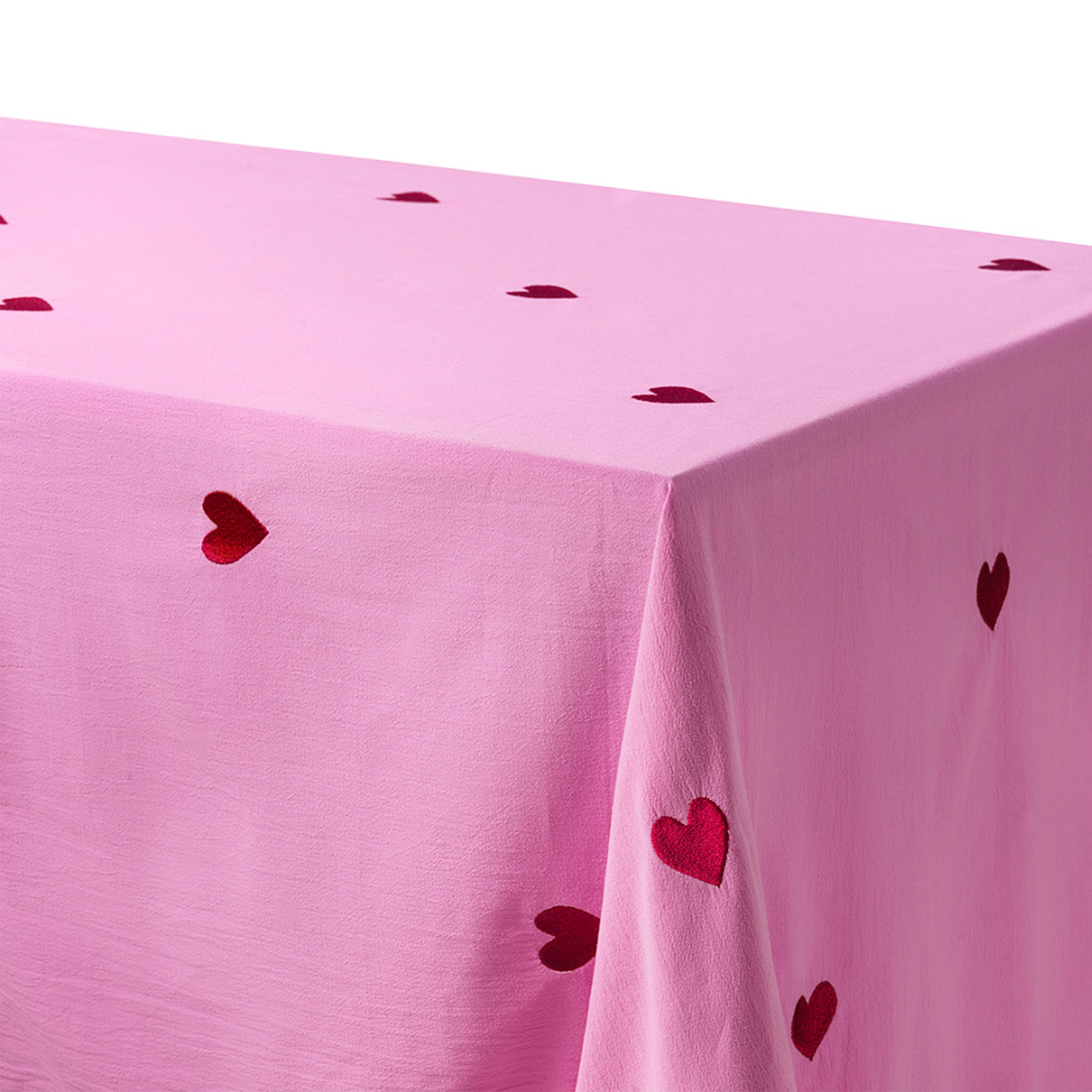 Midnats Pink Hearts Dug 180x145 Cm, Lyserød Black Friday Midnatt Tilbud
