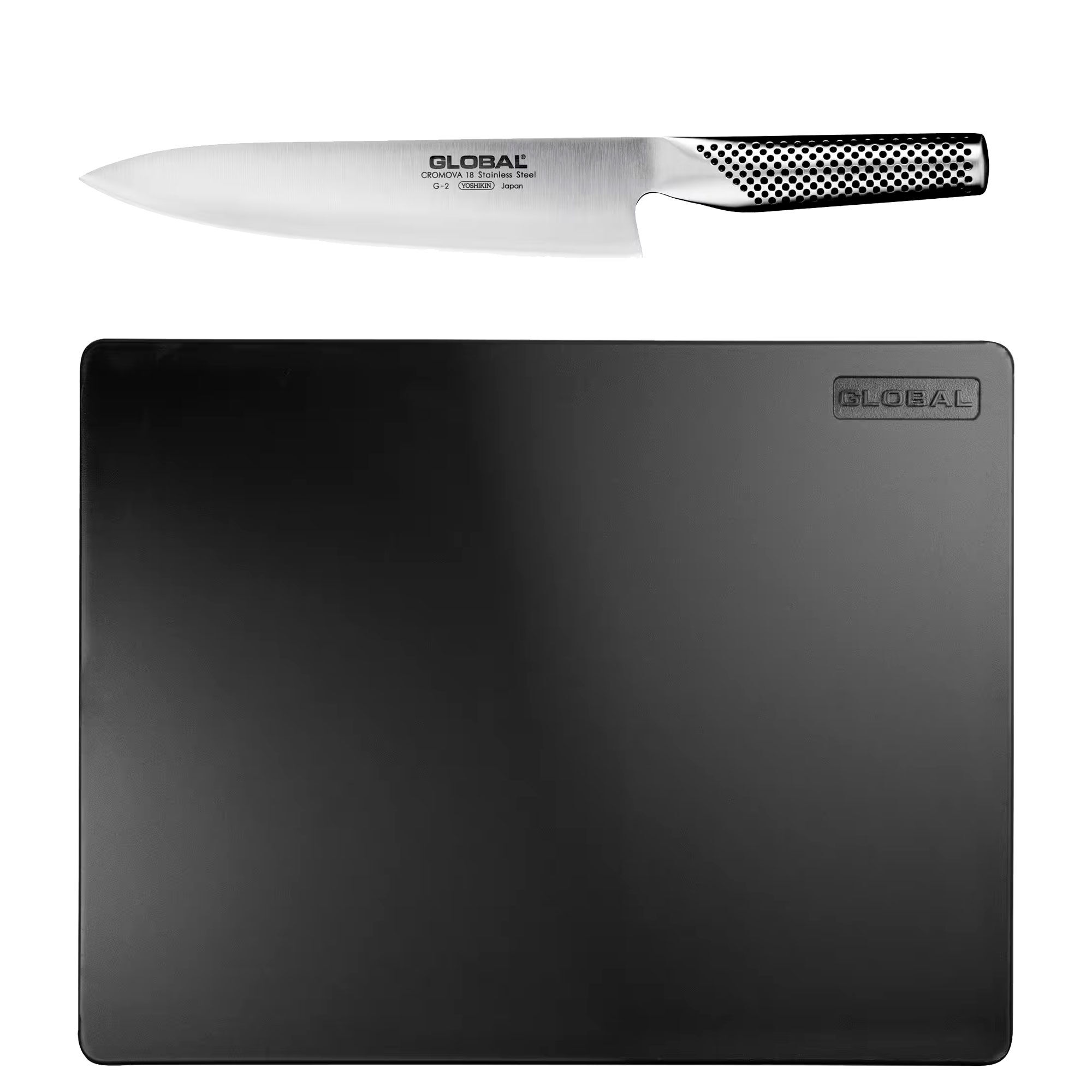 G 2 Kokkekniv 20 Cm + Skærebræt I Sukkerrør Black Friday Global Tilbud