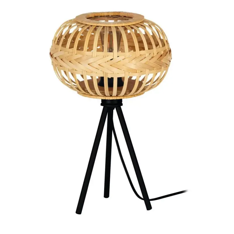 Amsfield 1 Bord E27 Sort Natur    Bordlampe   43865 Black Friday Eglo Tilbud